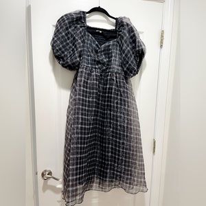 Piper & Scoot plaid organza midi dress!